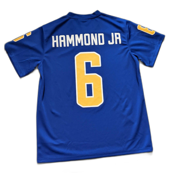 Men's NEW Rodney Hammond Jr Genuine Collective Pitt Panthers Blue #6 Jersey L - Picture 2 of 6